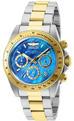 Productafbeelding van Invicta Speedway 28668 herenhorloge - Quartz uurwerk - Roestvrij staal met blauwe wijzerplaat - 39 mm