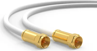 Produktbild von Sat Kabel Digital TV Koax 135dB F-Stecker Antennenkabel Satellitenkabel UHD Koaxialkabel Internet Router Anschlusskabel Weiß 10m