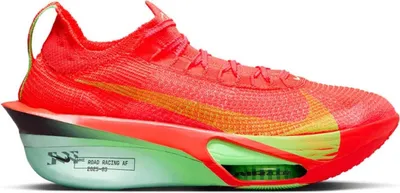 Productafbeelding van Nike Air Zoom Alphafly Next% 3 in de kleuren Bright Crimson, Lime Blast, Mint Foam en Cave Purple, maat EU 41