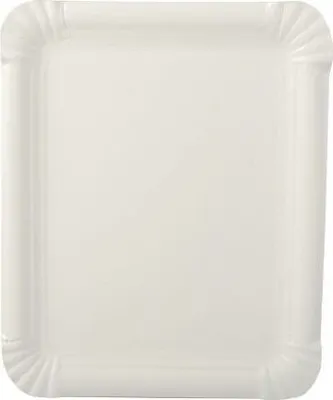 Produktbild von 500 tradingbay24 Teller, Pappe [ff] eckig 16,5 cm x 20 cm weiss tbU95648 Einewgteller Pappteller