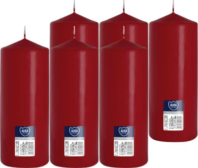 Zdjęcie produktu dla Świeca walec BISPOL Aura 90H 20CM SW80/200 BURGUND 6szt.