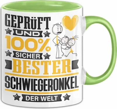 Produktbild von Schwiegeronkel Geschenk Lustiger Spruch für Schwiegeronkel Geschenkidee Bester Schwiegeronkel Der Welt (Grün)