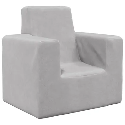 Produktbild von vidaXL Kindersofa Hellgrau Weich Plüsch