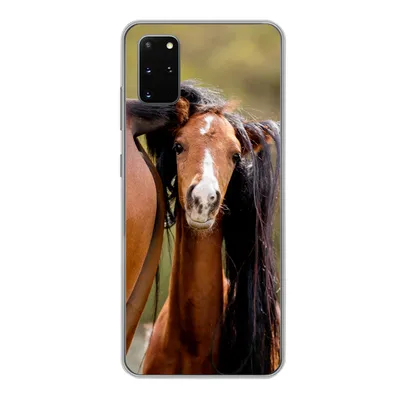 Produktbild von MuchoWow® Handyhülle Schutzhülle Hülle für Samsung Galaxy S20 Plus Pferde - Natur - Braun Silikon Softcase Handy Hülle - Hartschale