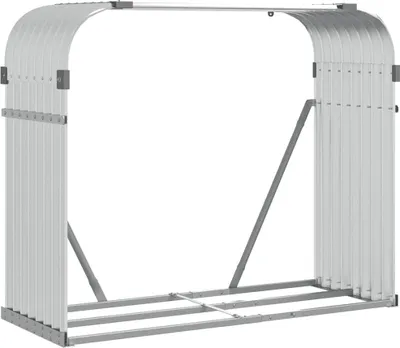 Produktbild von vidaXL Kaminholzunterstand Silbern 120x45x100 cm Verzinkter Stahl