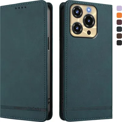 Obrázek produktu pro Pouzdro pro Oukitel C69, retroPolyuretankožené flip pouzdro s stojánkem a přihrádkami na karty Zelený