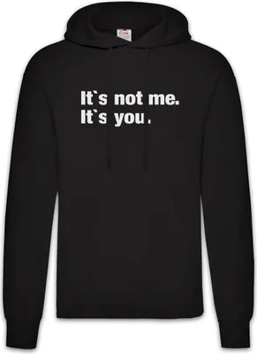 Produktbild von Urban Backwoods It's Not Me It's You, Herren Hoodie, Farbe: Schwarz, Größe: 4XL