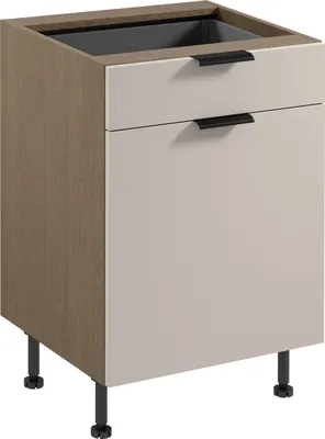 Produktbild von Küchenunterschrank 60 cm mit Schublade Küchenmöbel Küchenschrank, Sorento D60S1 AX Beige/Eiche