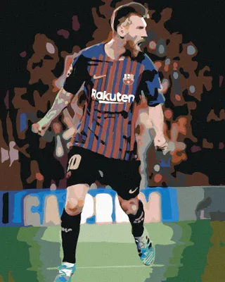 Image de Zuty - Peinture par numéros - LIONEL MESSI, 40 x 50 cm, sans cadre et sans toile tendue