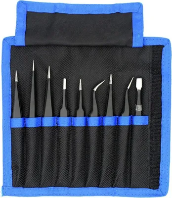 Zdjęcie produktu dla UF-TOOLS - Zestaw pęset ESD-9 (9 elementów)