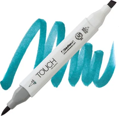 Imagen del producto de Lápiz delineador de ojos TOUCH de doble punta, Brush & Chisel, color azul índigo (B64)