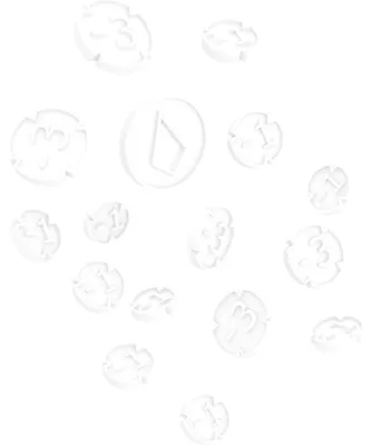 Produktbild von Token Set aus Kunststoff für Disney Lorcana, weiß