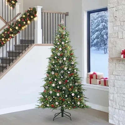 Obrázek produktu pro Nábytek Umělý skládací vánoční stromek zelený 240 cm PE a PVC - Vánoční girlandy 3397447