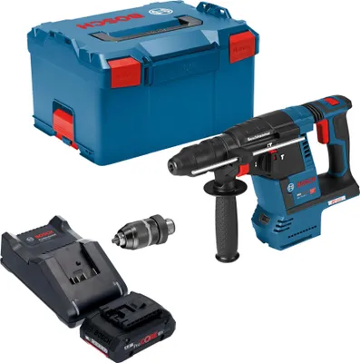 Produktbild von Bosch GBH 18V-26 F Professional Akku Bohrhammer 18 V 2,6 J SDS plus Brushless + 1x ProCORE Akku 4,0 Ah + Ladegerät + L-Boxx