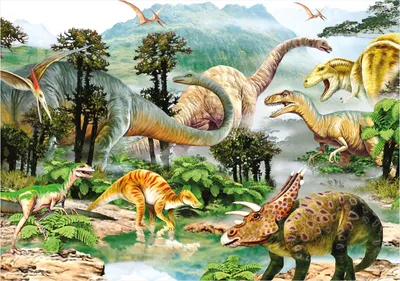 Image de La vie des dinosaures : puzzle 100XL pièces