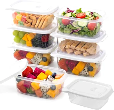 Produktbild von Aufbewahrungsboxen mit Deckel, 400 ml, 8 Stück, für Gefrierschrank