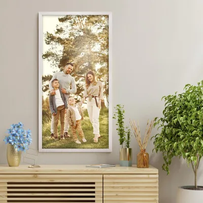 Produktbild von MG Design 3er Set Bilderrahmen Weiß 30x60 cm - Posterrahmen Echtholz mit Acrylglas, verstärkte Wandaufhängung, hoch/quer