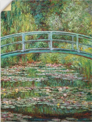 Produktbild von ARTland Wandbild, selbstklebend Japanische Brücke. 1899. Größe: 90x120 cm