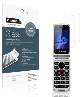 Produktbild von 2x Schutzfolie für Tosaju T3105 - Anti-Shock 9H Folie dipos Glass Kunststoffglas