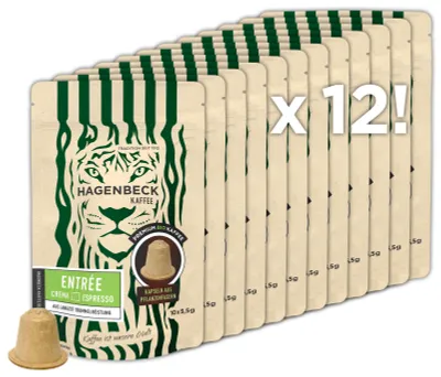 HAGENBECK ENTRÉE Bio-Kaffeekapseln 120 Stück