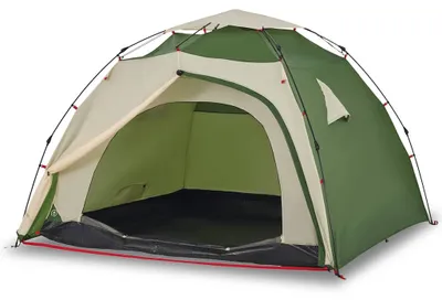 Image de vidaXL Tente de camping dôme 4 personnes Vert Quick Release