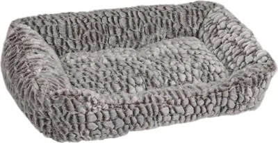 Produktbild von Flamingo Hundebett Snoozzy rechteckig grau/schwarz, Maße: 65 x 45 x 15 cm