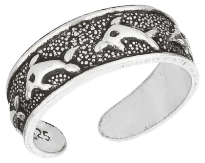 Produktbild von Zehenring Zehring Delfin Antik 925 Silber
