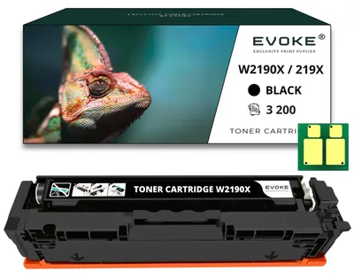 Produktbild von Evoke Kompatible schwarze Tonerkartusche HP W2190X (219X) – für HP Color LaserJet Pro 3202dw, 3202dn, 3302fdw, 3302fdn, 3302sdw Drucker
