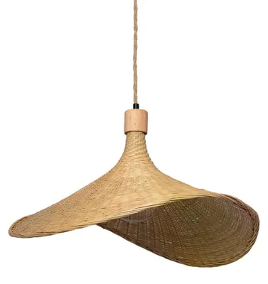 Zdjęcie produktu dla Lampa wisząca BOHO brązowo-jasne drewno 1xE27x40W bambus wym:135x53x40cm IP20 Abruzzo