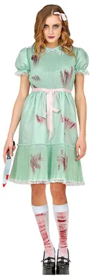 Obrázek produktu pro Doll - Halloween Ghost Witch Costume for Women | Green White Velikost: S