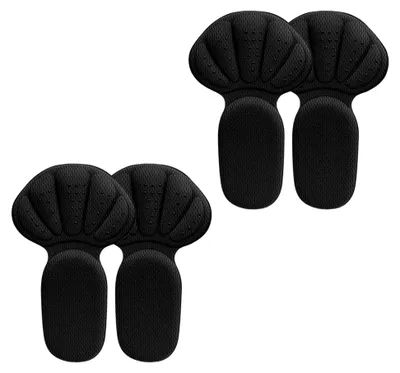 Produktbild von 4 Stück Schwamm Fersenpolster, Selbstklebende Fersenkissen, für Stiefel Lose Schuhe Zu Groß Wiederverwendbare Fersenschutz Schuheinlagen Verbessert Die Passform Des Schuhs (Schwarz)