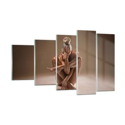 Produktbild von Bilder auf glas - 5 Teile - Nackt Frau Figur - 100x60cm - Glasbilder - Wandbilder - Bilder - zum Aufhängen bereit - Wanddekoration aus Glas - Glas Bilder - Wandbild auf Glas - GEG100x60-4775
