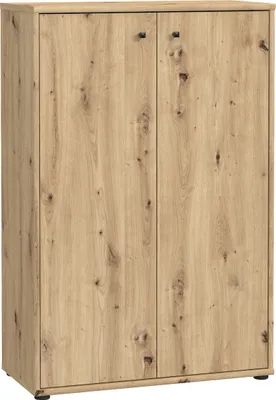 Produktbild von Hochkommode >TEMPRA2< 2 Türen, 2 Böden, in Artisan Eiche Nachbildung - 73,7x111,1x34,8cm (BxHxT)