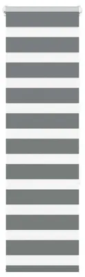 Zdjęcie produktu dla vidaXL Podwójna roleta ciemnoszara 50 x 150 cm Szerokość materiału 45,9 cm Poliester