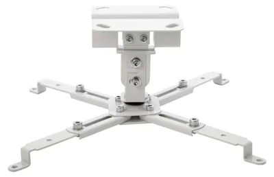 Immagine prodotto di Supporto da soffitto e da parete per proiettore, orientabile a 360°, inclinazione 10°, bianco