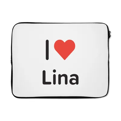 Produktbild von MuchoWow® Laptop Hülle 15 Zoll Ich liebe - Lina - Mädchen Laptoptasche - Laptoptasche - Sleeve - Rundum-Schutz