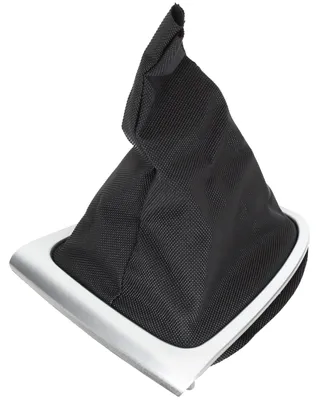 Image de Renault Clio IV 2012-2020 : soufflet de levier de vitesses NOIR + cadre ARGENTÉ