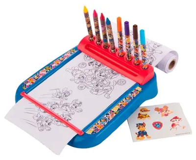 Obrázek produktu pro Sada kreslících potřeb Paw Patrol s 4 fixami a 4 pastelkami
