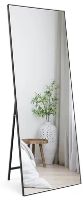 Productafbeelding van Spiegel, 165 x 60 cm, volledig lichaamsspiegel, wandspiegel, zwart, HD