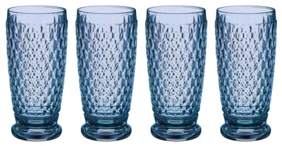 Imagen del producto de Villeroy & Boch, juego de 4 vasos "Boston" de alta calidad, color azul, vidrio de cristal, modelo 1173090111