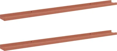 Produktbild von vidaXL Wandregal mit Regal 2 pcs Rot 115 x 9 x 3 cm Holzwerkstoff