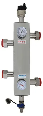 Hydraulikweiche für Fußbodenheizung, DN25, 3/4 und 1 Zoll