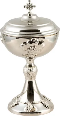 Produktbild von Ciborium vernickelt, innen vergoldet H 28 cm