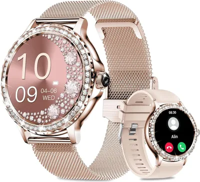 Produktbild von mit Telefonfunktion, 1,3" HD Touchscreen mit Herzfrequenz Blutdruckmessung Schlafmonitor Menstruationszyklus, 120+ Sportmodi, Fitnessuhr IP68