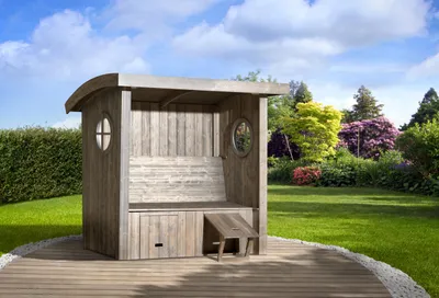 Produktbild von Gartenlaube Merano, silbergrau B x T x H 198 x 134 x 186