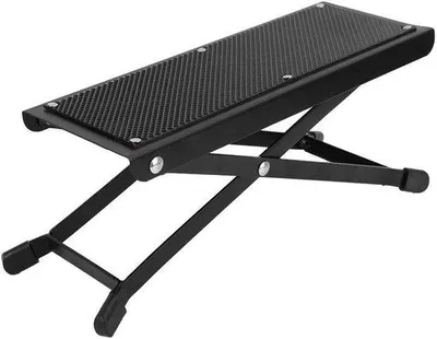 Produktbild von Famanu Gitarrenfußbank - Metall, Antirutsch, Schwarz, Tragbar
