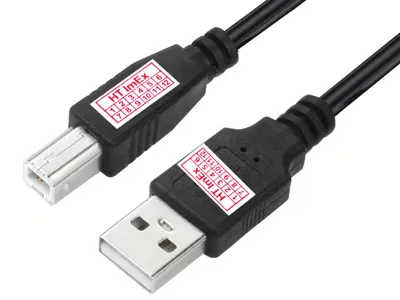 Produktbild von 1m USB Druckerkabel Scanner Anschluß Kabel Stecker USB A zu USB B - Schwarz