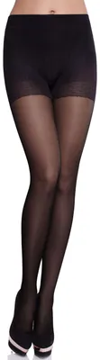 Produktbild von Merry Style Damen figurformende Bauchweg Strumpfhose mit Shaping Effekt MS 128 40 DEN (Schwarz, M) .