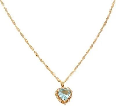 Produktbild von Halskette ME-20743 - Golden/Hellblau für Damen KP20743