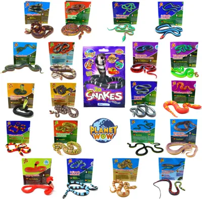 Produktbild von Blue Ocean Snakes Sammelfiguren 2024 - Planet Wow Figur Schlange - Alle 20 Figuren